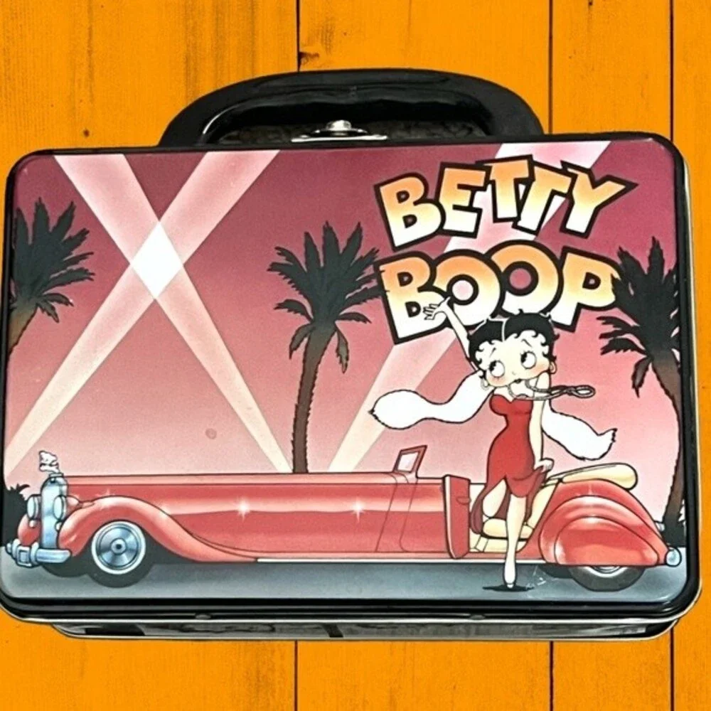 Retro Vintage Style Betty Boop Tin Lunch Box. Super adorable and collectible.
